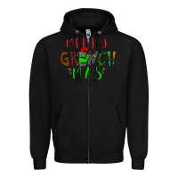 Black Merry Grinch Mas Zipper Hoodie - Bettercallsaul