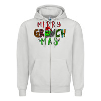 Dove Grey Merry Grinch Mas Zipper Hoodie - Bettercallsaul