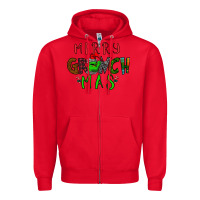 Red Merry Grinch Mas Zipper Hoodie - Bettercallsaul