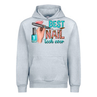 Heather Grey best nail tech ever bbs Urban Hoodie - BundleAndBundleShop