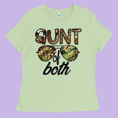 Aunt Of Both Ladies Tee Designed By Cowhidedigitalart