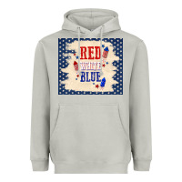 Moon Dust red white blue Heavyweight Hoodie - TumblerDesignByShophia