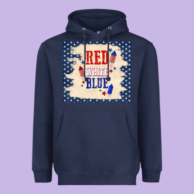 Red White Blue Heavyweight Hoodie Designed By Tumblerdesignbyshophia