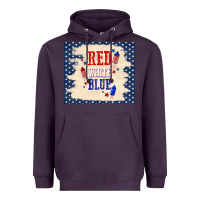 Plum red white blue Heavyweight Hoodie - TumblerDesignByShophia