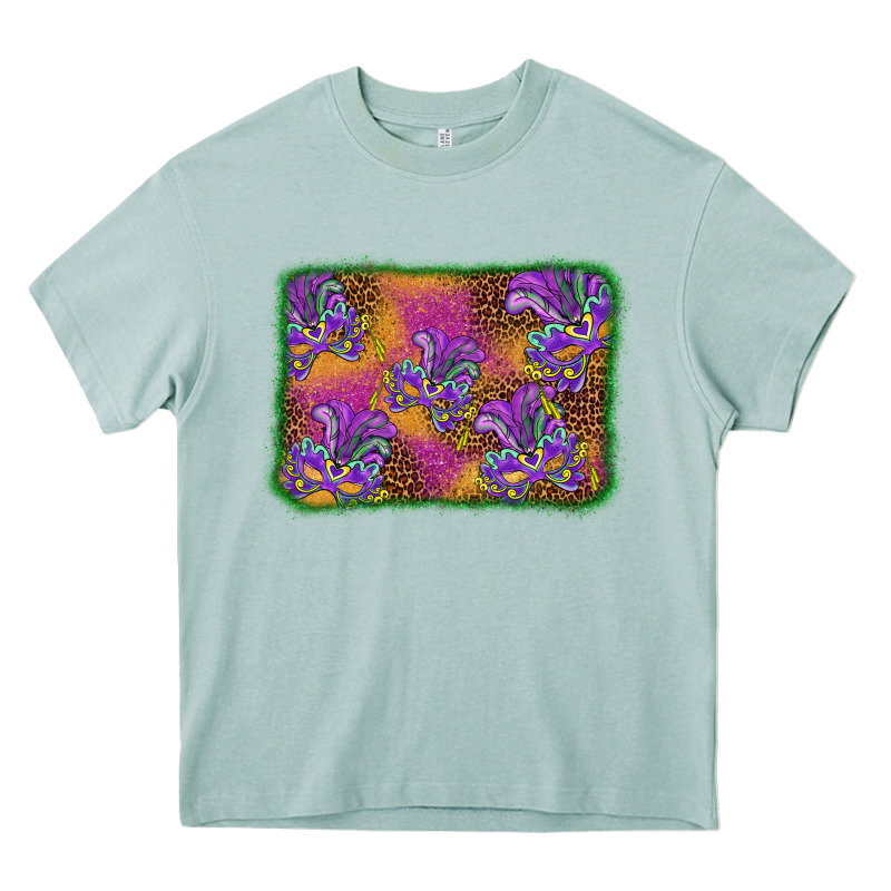 Mardi Gras Mask Background Heavy Core Tee by BarkalooDesign | Teevron