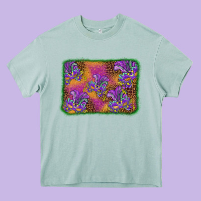 Mardi Gras Mask Background Heavy Core Tee Designed By Barkaloodesign