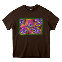 Chocolate Brown mardi gras mask background Heavy Core Tee - BarkalooDesign