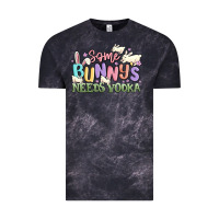 Cloud Black some bunnys needs vodka Vintage Tee - MaliasSmallBusiness
