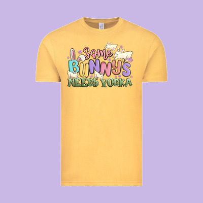 Some Bunnys Needs Vodka Vintage Tee Designed By Maliassmallbusiness