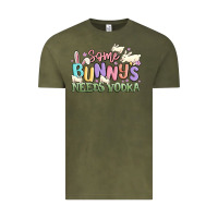 Vintage Olive some bunnys needs vodka Vintage Tee - MaliasSmallBusiness