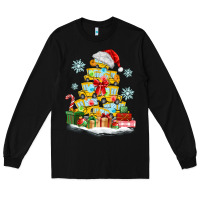 Black christmas tree with school bus Long Sleeve Tee - MaliasSmallBusiness
