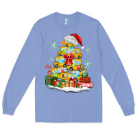 Colony Blue christmas tree with school bus Long Sleeve Tee - MaliasSmallBusiness