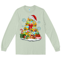 Matcha christmas tree with school bus Long Sleeve Tee - MaliasSmallBusiness