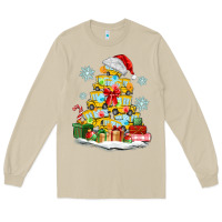 Mushroom christmas tree with school bus Long Sleeve Tee - MaliasSmallBusiness