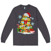 Smoke christmas tree with school bus Long Sleeve Tee - MaliasSmallBusiness