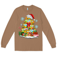 Toasted Coconut christmas tree with school bus Long Sleeve Tee - MaliasSmallBusiness