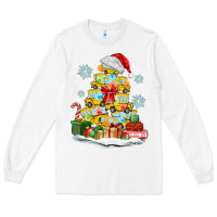 White christmas tree with school bus Long Sleeve Tee - MaliasSmallBusiness