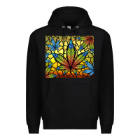 Black stained glass weed Premium Hoodie - TumblerDesignByShophia