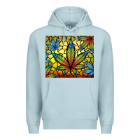 Blue Mist stained glass weed Premium Hoodie - TumblerDesignByShophia