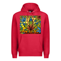 Cardinal stained glass weed Premium Hoodie - TumblerDesignByShophia
