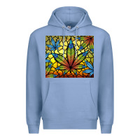 Colony Blue stained glass weed Premium Hoodie - TumblerDesignByShophia