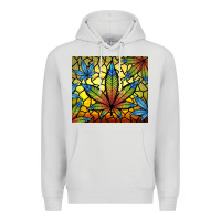 Dove Grey stained glass weed Premium Hoodie - TumblerDesignByShophia