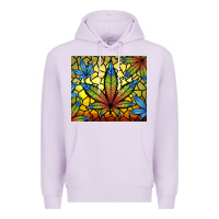 Lilac stained glass weed Premium Hoodie - TumblerDesignByShophia