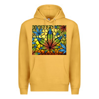 Mustard stained glass weed Premium Hoodie - TumblerDesignByShophia