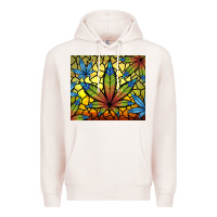 Pale Pink stained glass weed Premium Hoodie - TumblerDesignByShophia