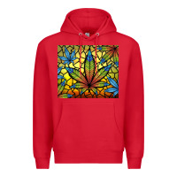 Red stained glass weed Premium Hoodie - TumblerDesignByShophia