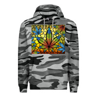 Slate Camo stained glass weed Premium Hoodie - TumblerDesignByShophia