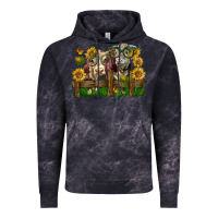 Cloud Black hereford bull and heifer with sunflowers Vintage Hoodie - LillyAllenDesigns