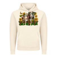 Vintage Artic hereford bull and heifer with sunflowers Vintage Hoodie - LillyAllenDesigns