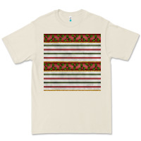 Bone christmas mistletoe and stripes seamless pattern Premium Tee - BundleAndBundleShop