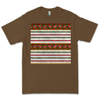 Cacao christmas mistletoe and stripes seamless pattern Premium Tee - BundleAndBundleShop