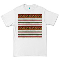White christmas mistletoe and stripes seamless pattern Premium Tee - BundleAndBundleShop