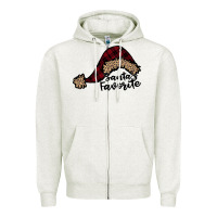 Oatmeal Heather Santas Favorite Zipper Hoodie - Bettercallsaul