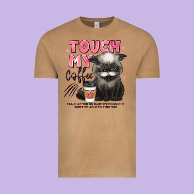 Touch My Coffee And Ill Slap You So Hard Grumpy Ca Vintage Tee Designed By Jahusdesignshop