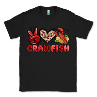 Black peace love crawfish Classic Tee - MaliasSmallBusiness