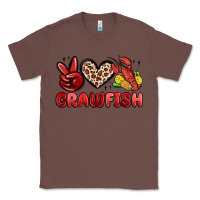Chestnut peace love crawfish Classic Tee - MaliasSmallBusiness