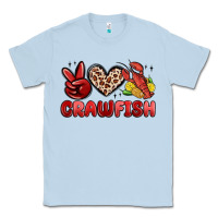 Dusty Blue peace love crawfish Classic Tee - MaliasSmallBusiness