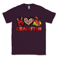 Plum peace love crawfish Classic Tee - MaliasSmallBusiness