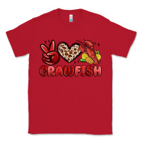 Red peace love crawfish Classic Tee - MaliasSmallBusiness