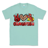 Seafoam peace love crawfish Classic Tee - MaliasSmallBusiness