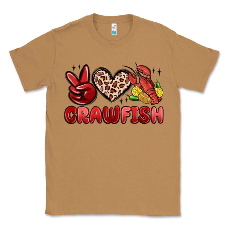 Peace Love Crawfish Classic Tee by MaliasSmallBusiness | Teevron