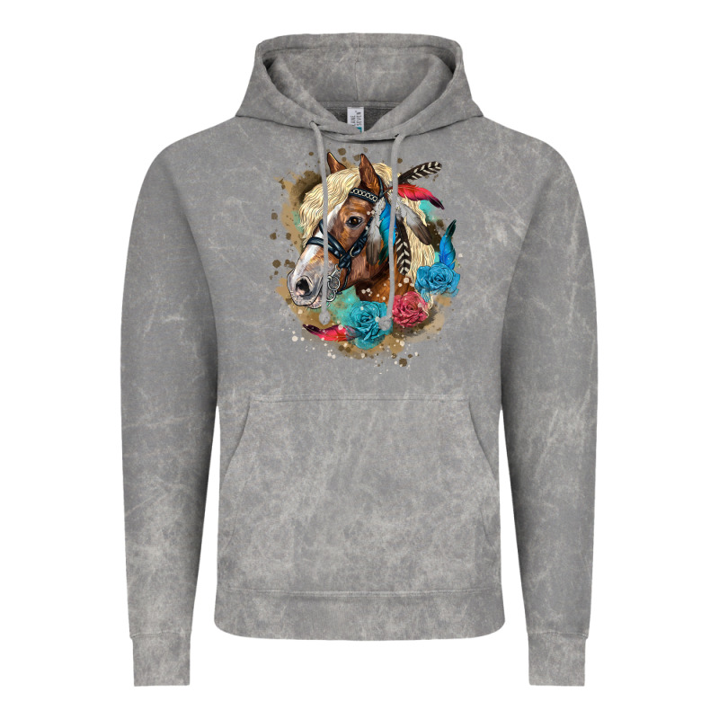 Haflinger Horse Floral Vintage Hoodie by LillyAllenDesigns | Teevron