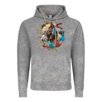 Cloud Rock haflinger horse floral Vintage Hoodie - LillyAllenDesigns
