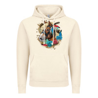 Vintage Artic haflinger horse floral Vintage Hoodie - LillyAllenDesigns