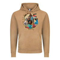 Vintage Camel haflinger horse floral Vintage Hoodie - LillyAllenDesigns