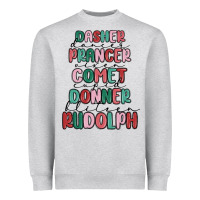 Dasher Dancer Prancer Vixer Comet Cupid Donner Bli Heavyweight Sweatshirt | Teevron